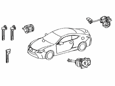 Lexus 69005-24441 Cylinder & Key Set