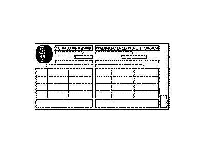 Lexus 42661-78180 Label, Tire Pressure