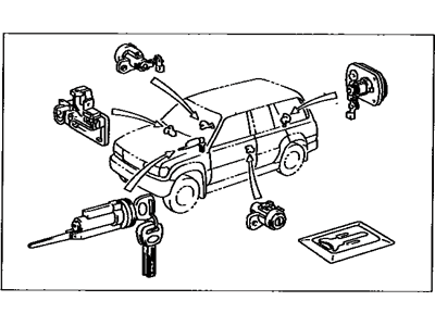 Lexus 69005-6A280 Cylinder & Key Set