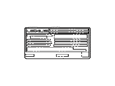 Lexus 11298-37280 Label, Emission Control