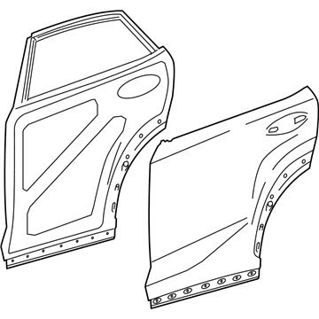 Lexus 67004-78010 Panel Sub-Assembly, Rear Door