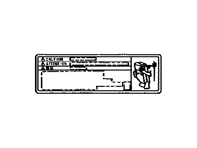 Lexus 74544-60270 Label, Rear Seat Caution