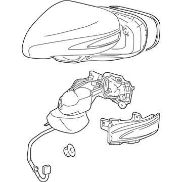 Lexus 87940-53571-J1 Mirror Assembly, Outer Rear