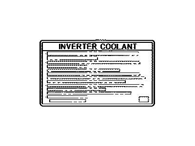 Lexus G92A1-76010 Label, Hv COOLANT System Information