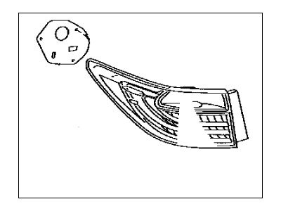 Lexus 81551-33620 Lens & Body, Rear Combination Lamp