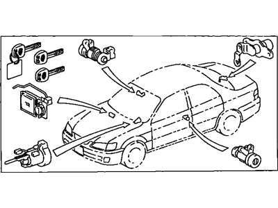 Lexus 89708-33200 Cylinder & Transmitter Set, Wireless Door Lock