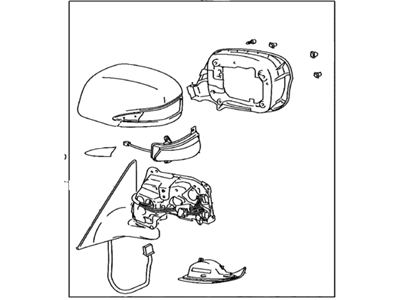 Lexus 87901-30240-E0 Mirror Sub-Assy, Outer Rear View, RH