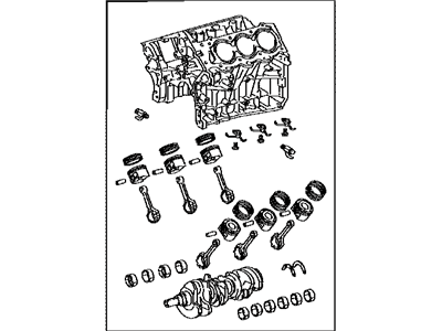 Lexus 11400-36070 Block Assy, Short
