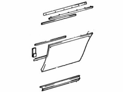 Lexus 75076-32010-13 Moulding Sub-Assy, Rear Door, Outside LH