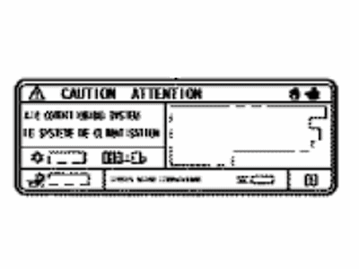 Lexus 88723-11050 Label, Cooler Service