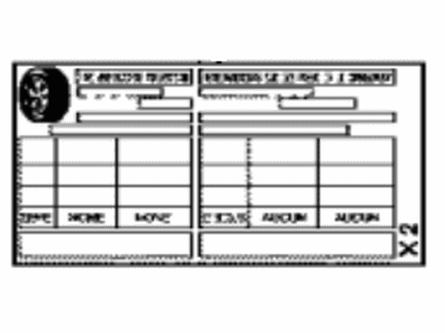 Lexus 42661-30Q30 Label, Tire Pressure