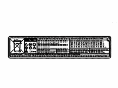 Lexus G9569-47130 Label, Lithium Ion Battery Caution