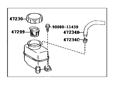 Lexus 47220-0E010 Reservoir Sub-Assy, Brake Master Cylinder