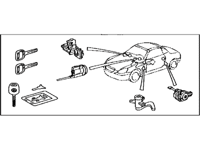 Lexus 69005-24350 Cylinder & Key Set