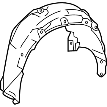 Lexus 65638-50050 Liner, Rear Wheel Housing