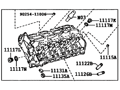 Lexus 11102-39187 Head Sub-Assy, Cylinder