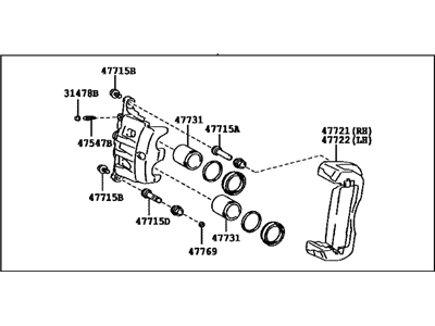 Lexus 47730-0E031 Front Passenger Disc Brake Cylinder Assembly