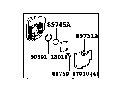 Lexus 89904-50G71 Electrical Key Transmitter Sub-Assembly