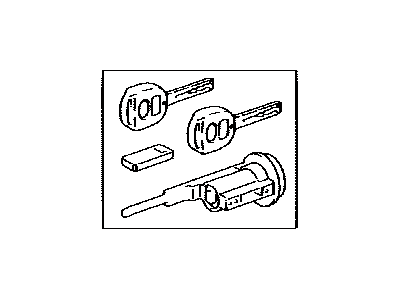 Lexus 89076-50010 Cylinder Set, Lock W