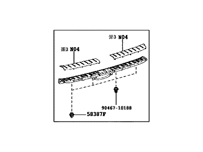 Lexus 58387-0E070-E0 Plate, Rear Floor Finish