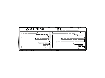 Lexus 42668-48010 Label, Compact Spare