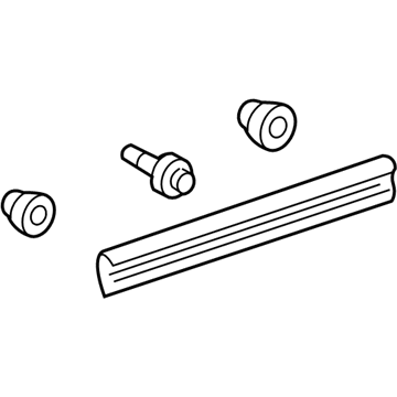 Lexus 75743-50040 Moulding, Rear Door, Outside Upper Rear RH