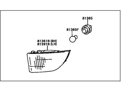 Lexus 81390-24021 Lamp Assy, Cornering, LH