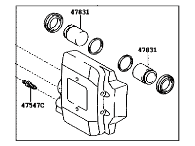 Lexus 47850-50190 Rear Driver Disc Brake Cylinder Assembly