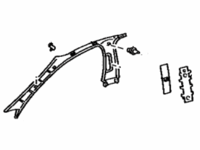 Lexus 62220-30150-A0 Garnish, Front Pillar, LH