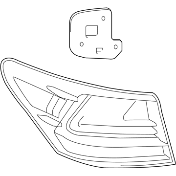 Lexus 81551-50240 Lens & Body, Rear Combination Lamp