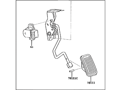 Lexus 78010-33010 Pedal Assy, Accelerator