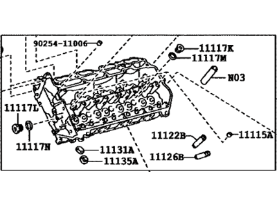 Lexus 11102-39175 Head Sub-Assy, Cylinder