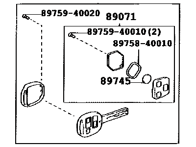 Lexus 89070-60820 Door Control Transmitter Assembly