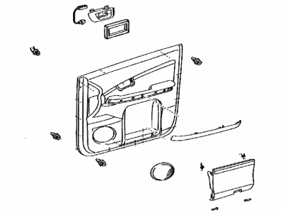 Lexus 67610-0E010-A2 Board Sub-Assy, Front Door Trim, RH