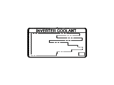Lexus G92A1-0E010 Label, Hv COOLANT System Information