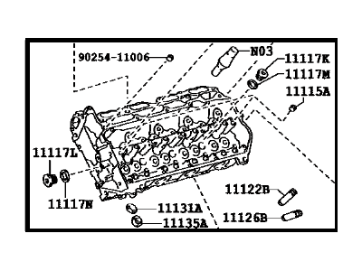 Lexus 11102-39188 Head Sub-Assy, Cylinder