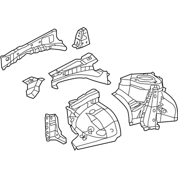 Lexus 53701-76010 Apron Sub-Assembly, Front Fender