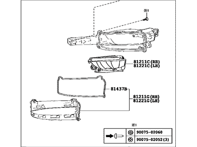 Lexus 81210-78010 Lamp Assembly, Fog, RH