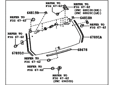 Lexus 68105-60230 Glass Sub-Assy, Back