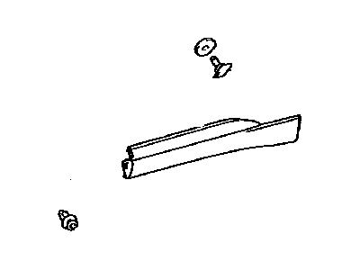 Lexus 75076-48060 Moulding Sub-Assy, Rear Door, Outside LH