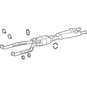 Lexus 17410-38470 Front Exhaust Pipe Assembly