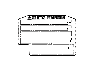 Lexus 11285-38030 Label, COOLANT System