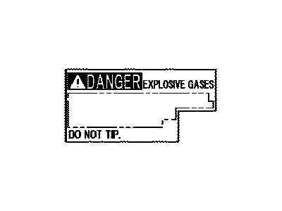 Lexus 28897-36010 Label, Battery Caution