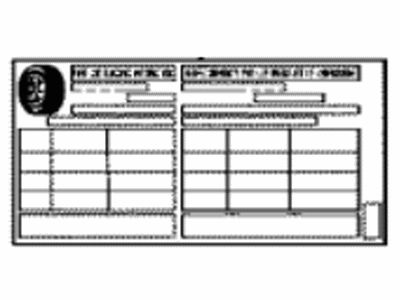 Lexus 42661-48E00 Label, Tire Pressure