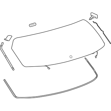 Lexus 68105-78020 Glass Sub-Assy, Back