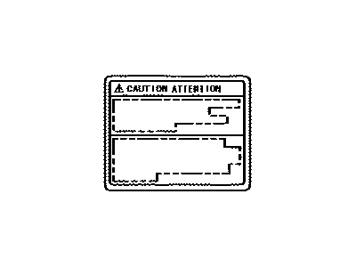 Lexus 74584-60041 Label, Towing Caution