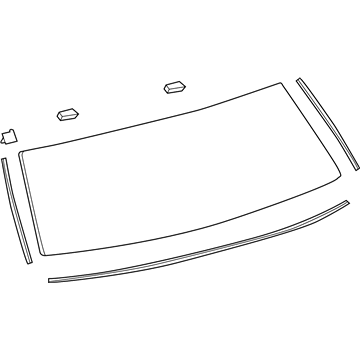 Lexus 68105-76010 Glass Sub-Assy, Back