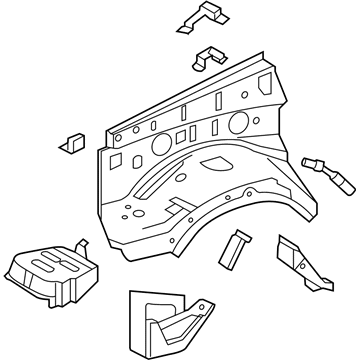 Lexus 53701-60A01 Apron Sub-Assembly, Front Fender