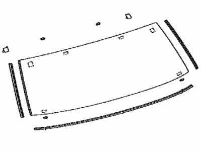 Lexus 68105-76030 Glass Sub-Assy, Back