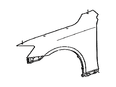 Lexus 53802-53140 Fender Sub-Assembly, Front